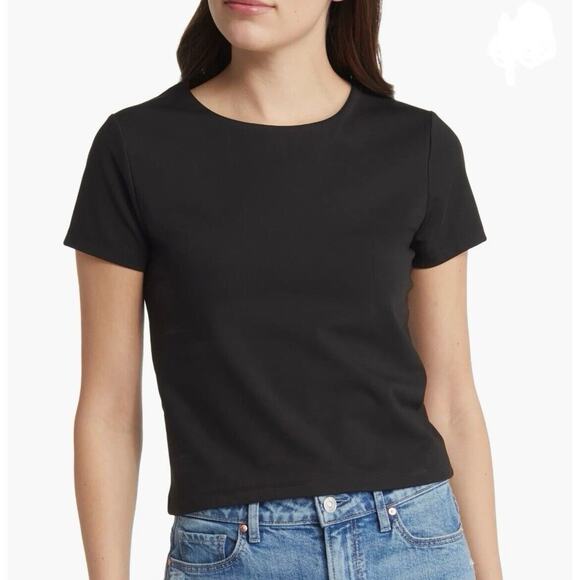 EUC C&C California Lg Peru Pima Cotton Crop Tee Black Essential Minimal Capsule - Picture 1 of 6